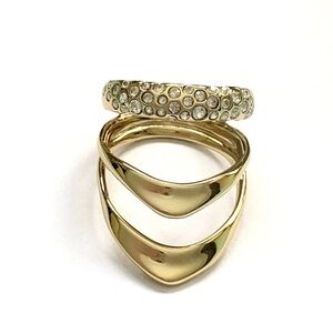 Alexis Bittar Molten Gold and Layered Crystal Ring